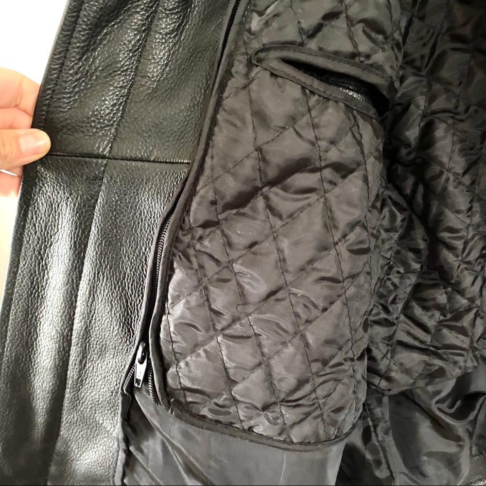 Motorcycle Jacket Chaps Black Leather Flame Snake - Picture 8 of 16